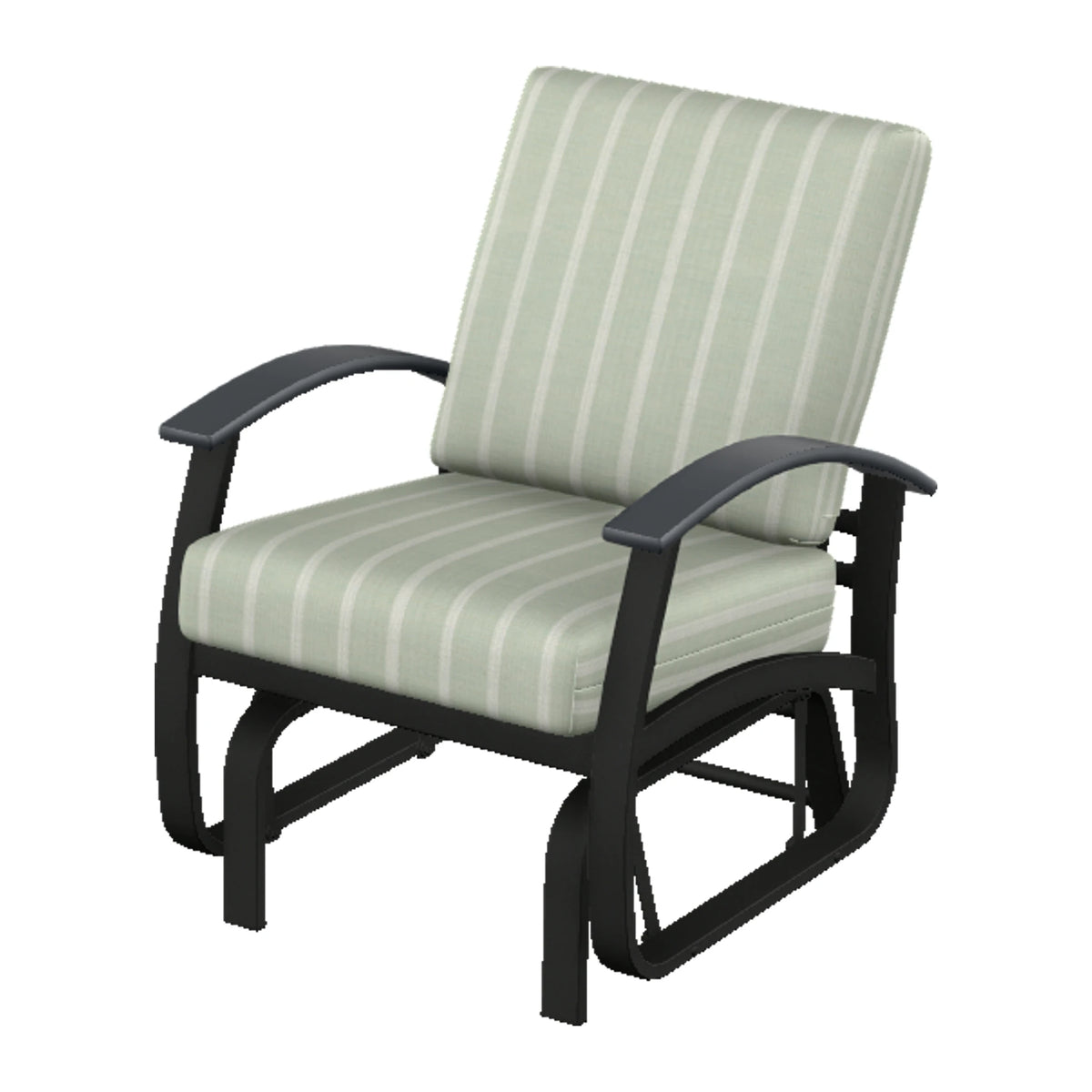 Belle Isle Cushion Single-Seat Glider — Black PC / Graphite Accents