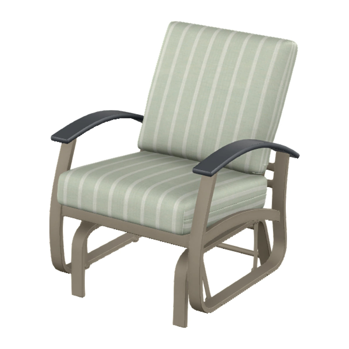 Belle Isle Cushion Single-Seat Glider — Storm PC / Graphite Accents