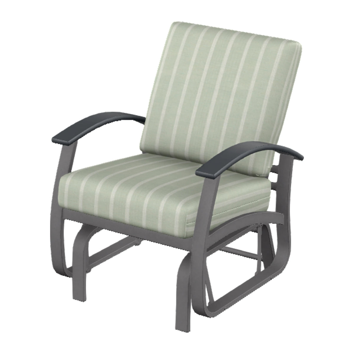 Belle Isle Cushion Single-Seat Glider — Graphite Txt PC / Graphite Accents
