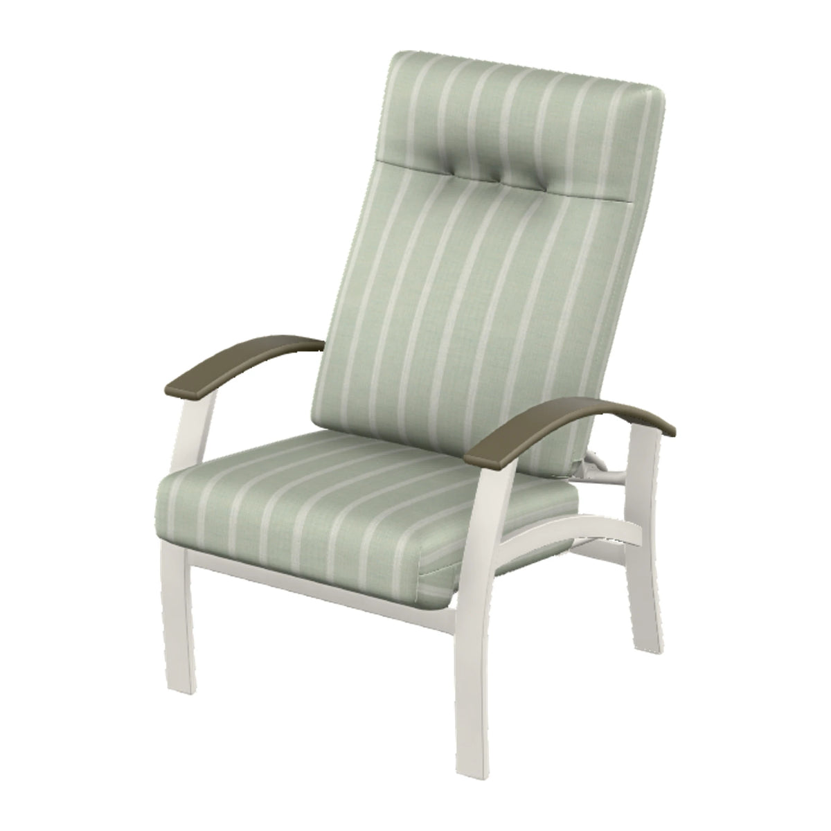 Belle Isle Cushion Supreme Height Adjustable Armchair — Snow PC / Beachwood Accents