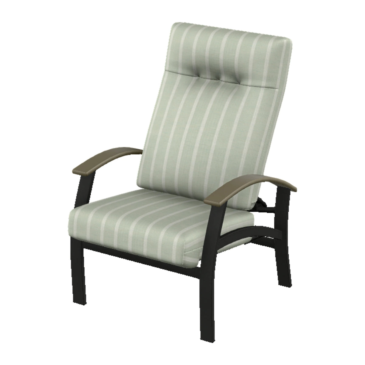 Belle Isle Cushion Supreme Height Adjustable Armchair — Black PC / Beachwood Accents