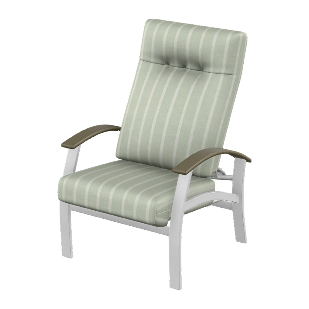 Belle Isle Cushion Supreme Height Adjustable Armchair — White Txt PC / Beachwood Accents