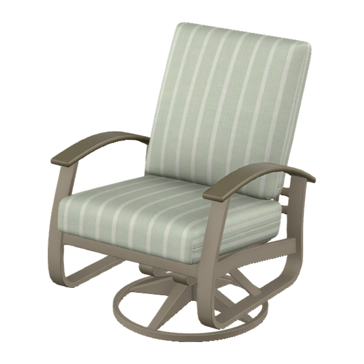 Belle Isle Cushion Swivel Rocker — Storm PC / Beachwood Accents
