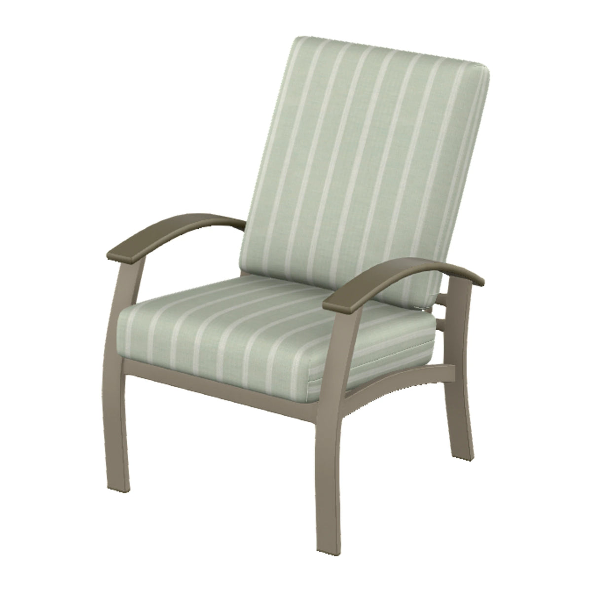 Belle Isle Cushion Armchair — Storm PC / Beachwood Accents