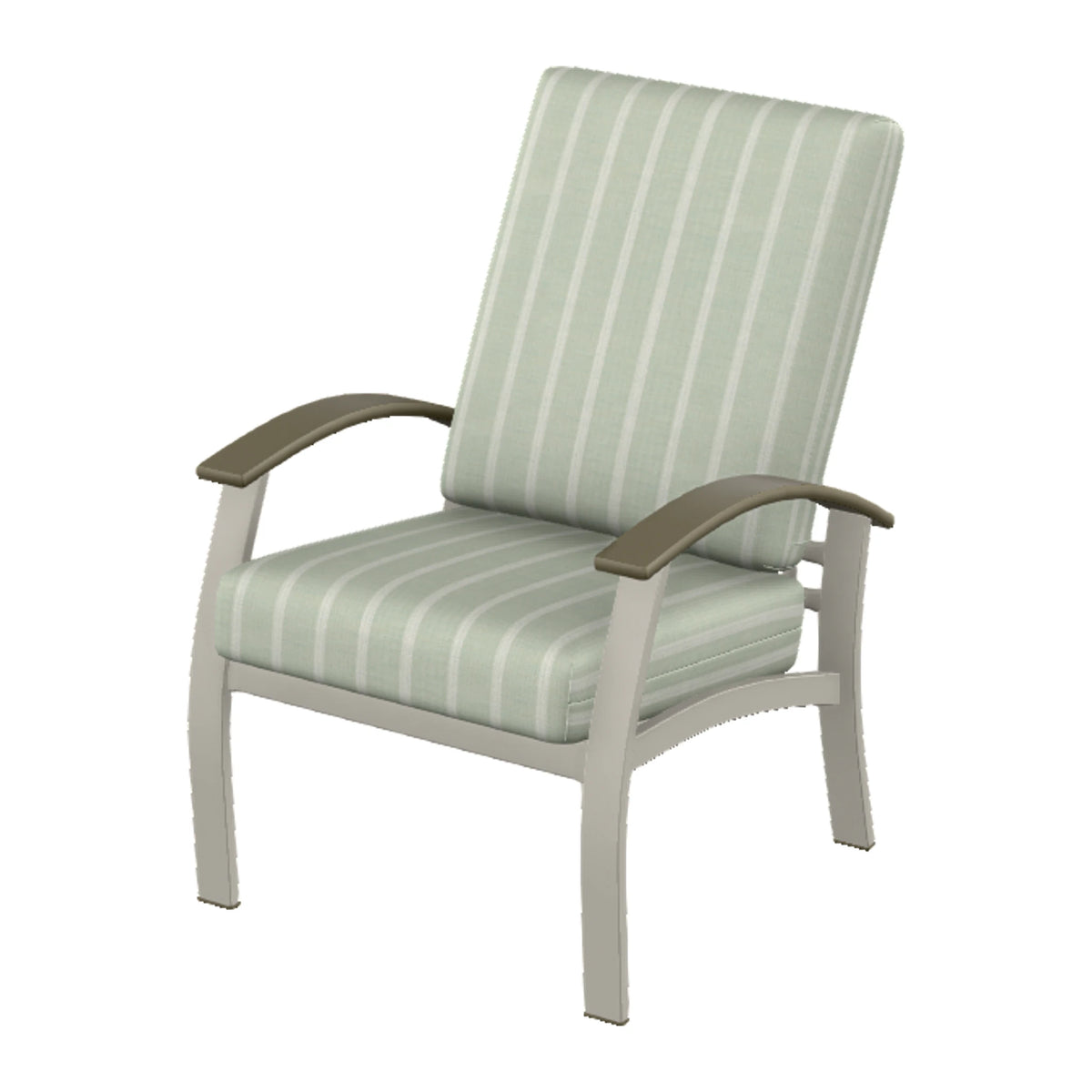 Belle Isle Cushion Armchair — Warm Grey PC / Beachwood Accents