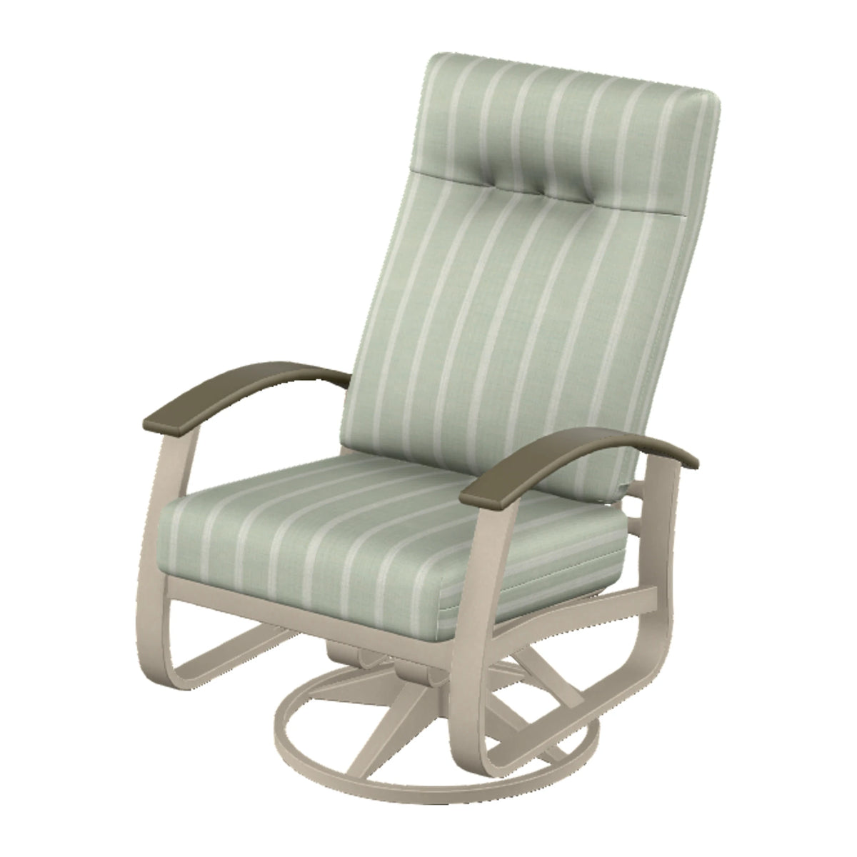 Belle Isle Cushion Supreme Height Swivel Rocker — Desert Sand PC / Beachwood Accents