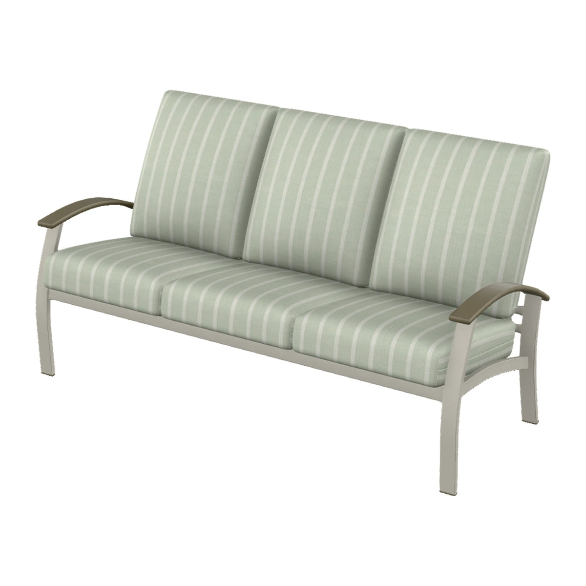 Belle Isle Cushion Sofa — Warm Grey PC / Beachwood Accents