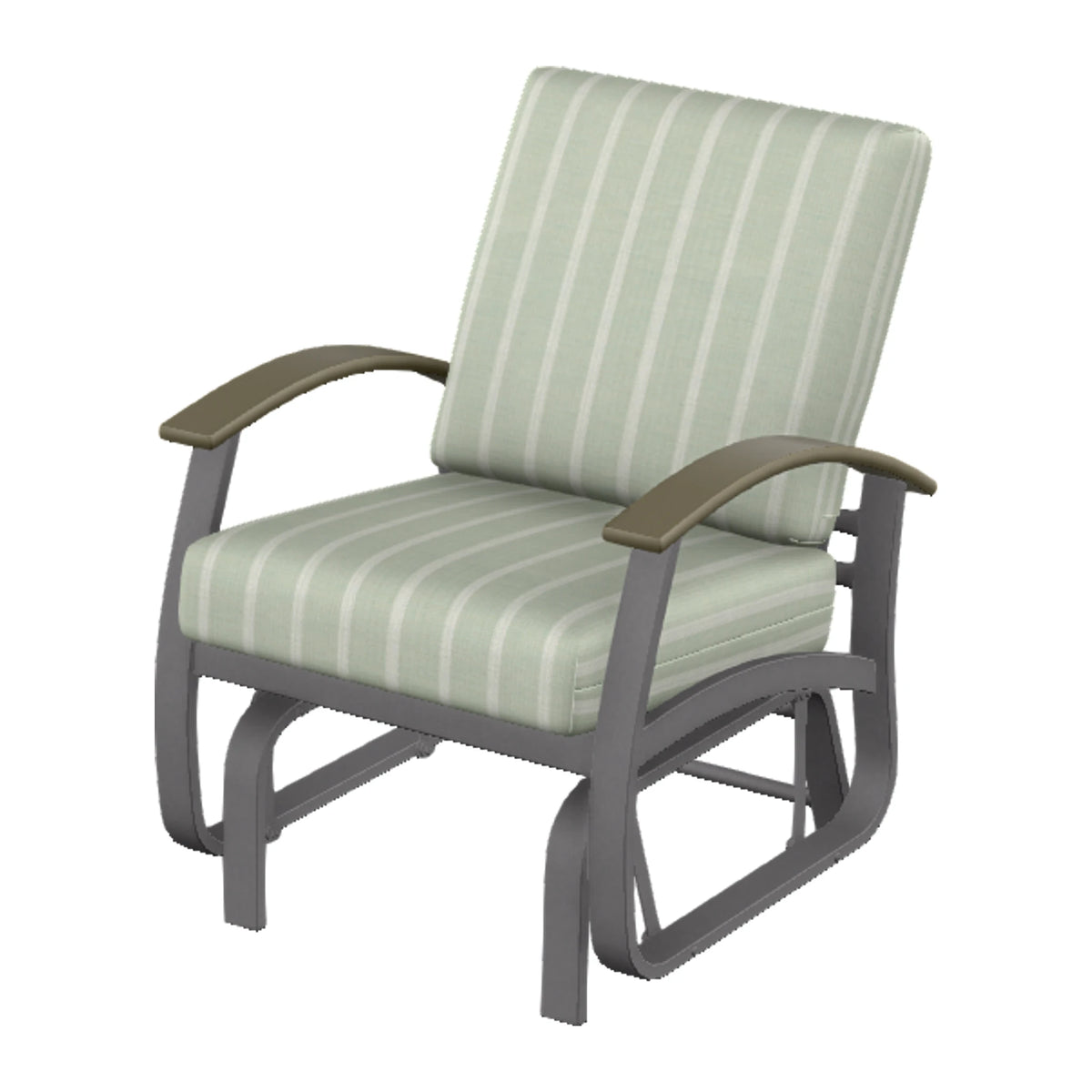 Belle Isle Cushion Single-Seat Glider — Graphite Txt PC / Beachwood Accents