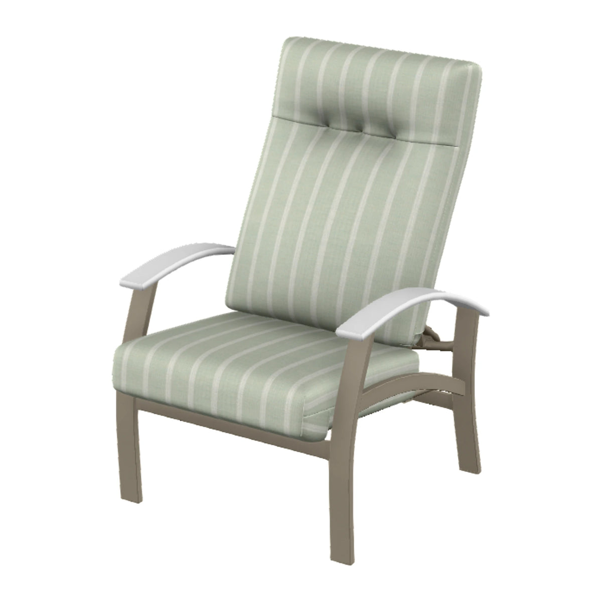 Belle Isle Cushion Supreme Height Adjustable Armchair — Storm PC / Snow Accents