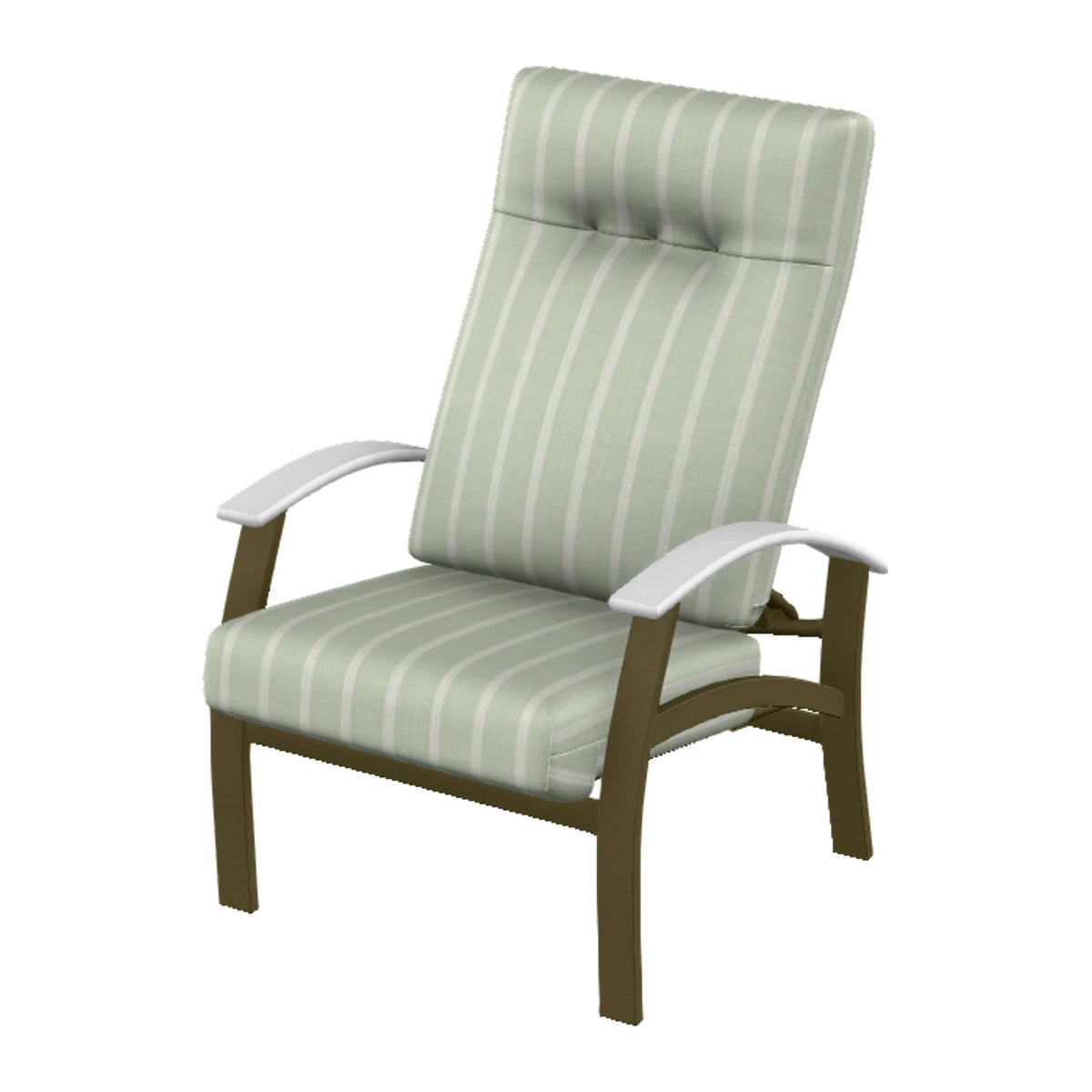 Belle Isle Cushion Supreme Height Adjustable Armchair — Beachwood PC / Snow Accents