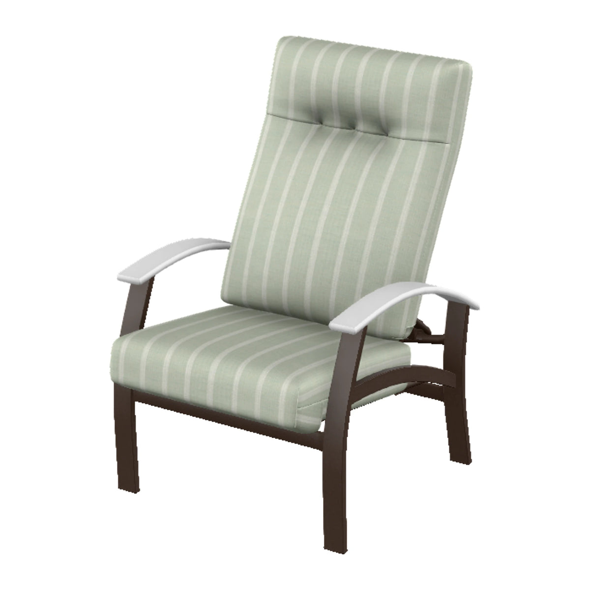 Belle Isle Cushion Supreme Height Adjustable Armchair — Kona PC / Snow Accents