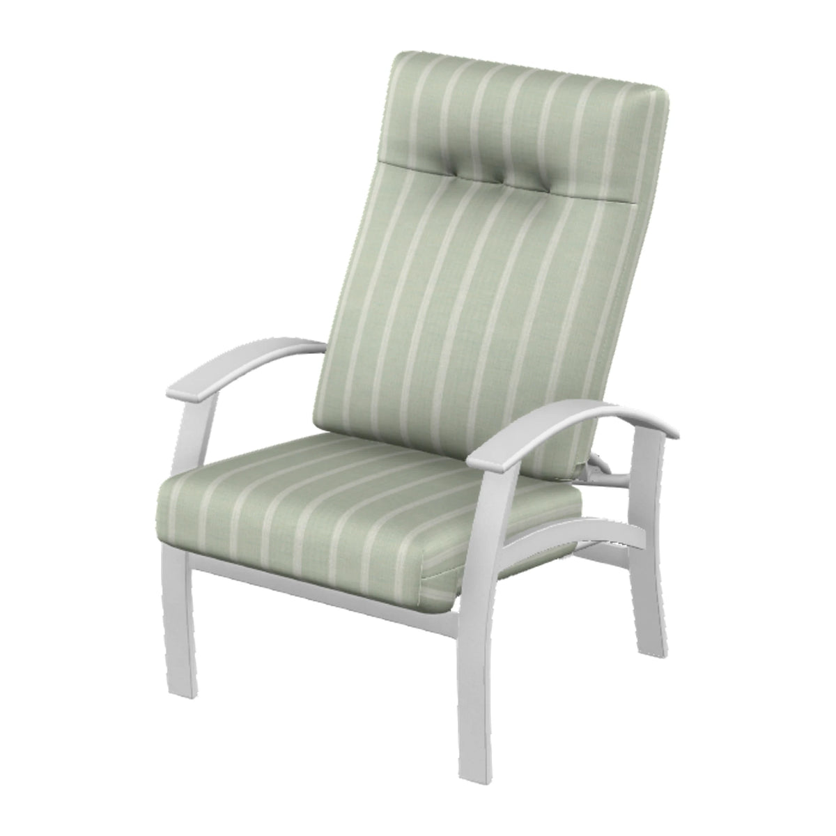 Belle Isle Cushion Supreme Height Adjustable Armchair — White Txt PC / Snow Accents