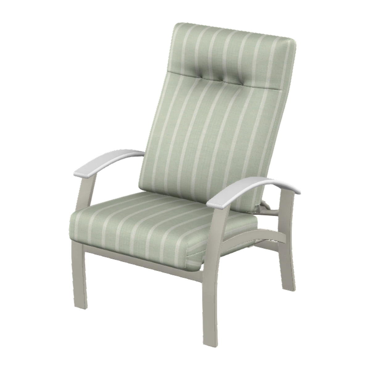 Belle Isle Cushion Supreme Height Adjustable Armchair — Warm Grey PC / Snow Accents