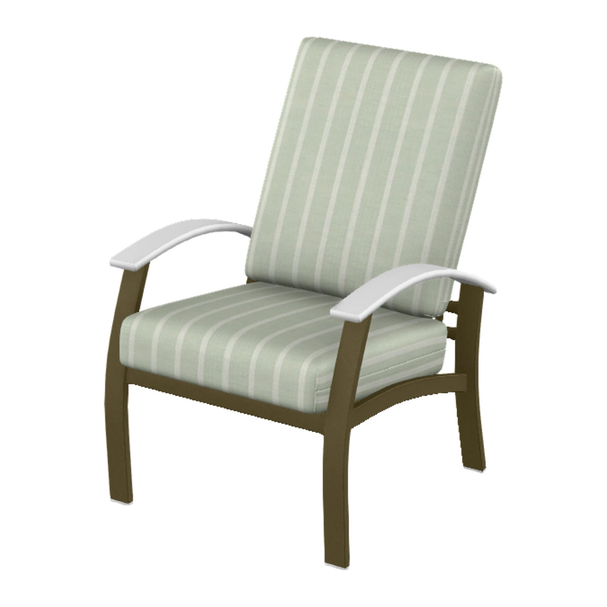 Belle Isle Cushion Armchair — Beachwood PC / Snow Accents
