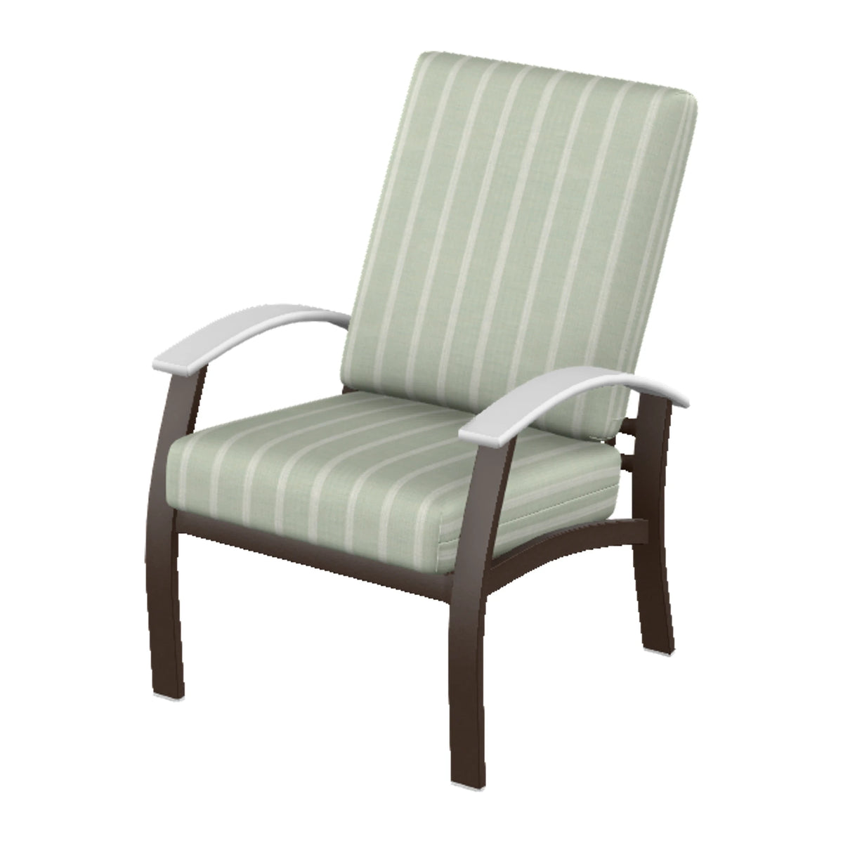 Belle Isle Cushion Armchair — Kona PC / Snow Accents