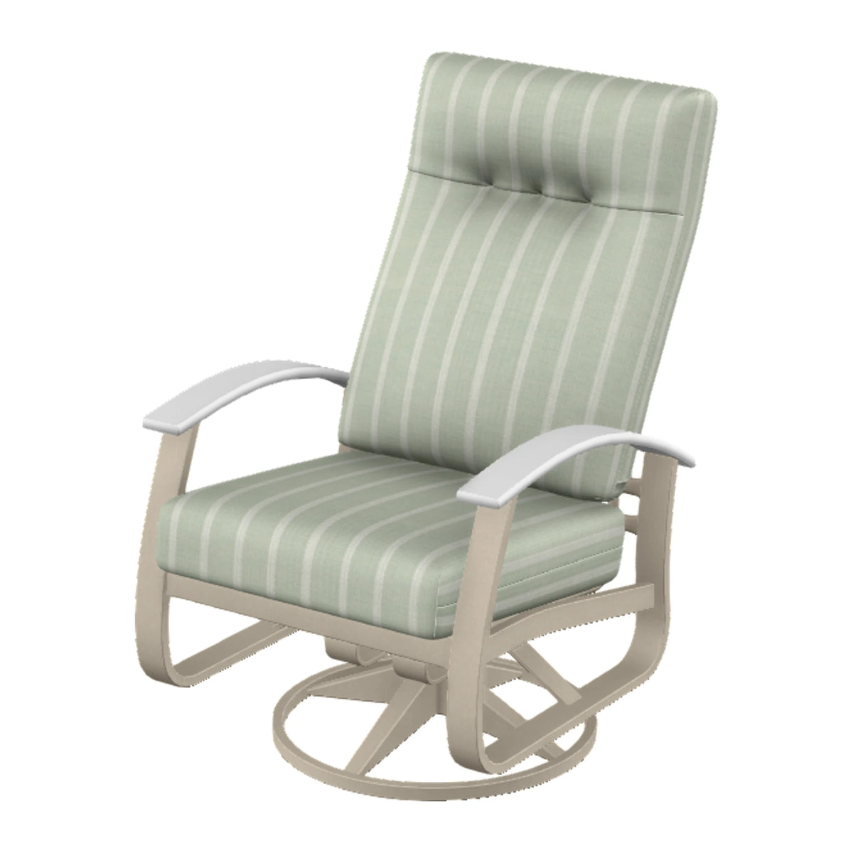 Belle Isle Cushion Supreme Height Swivel Rocker — Desert Sand PC / Snow Accents