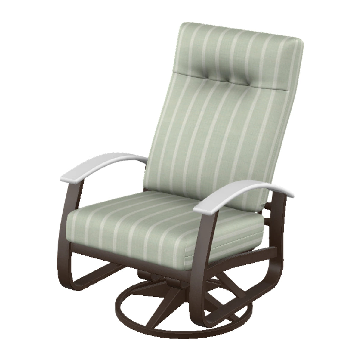 Belle Isle Cushion Supreme Height Swivel Rocker — Kona PC / Snow Accents