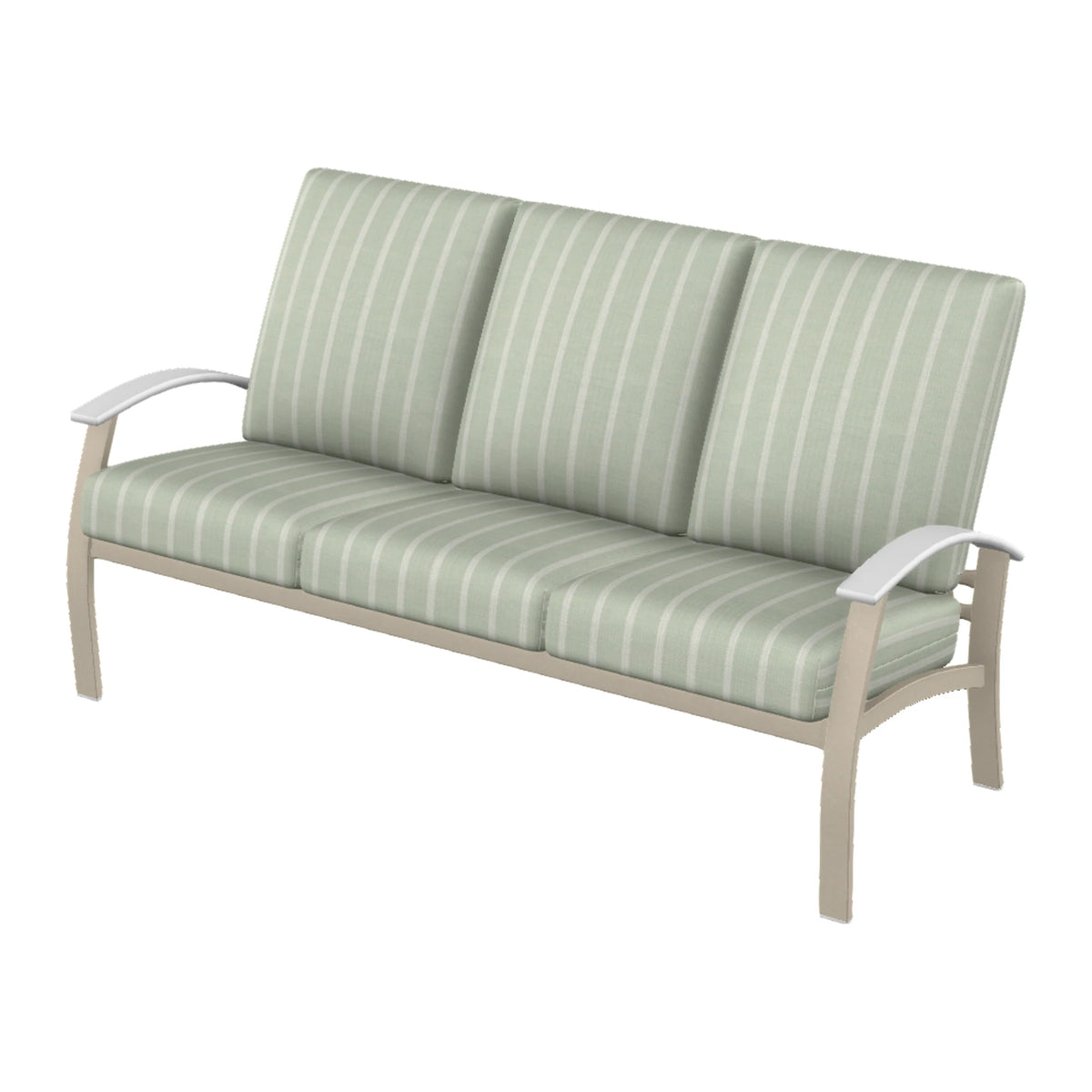 Belle Isle Cushion Sofa — Desert Sand PC / Snow Accents