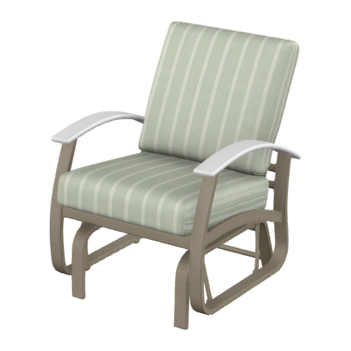 Belle Isle Cushion Single-Seat Glider — Storm PC / Snow Accents