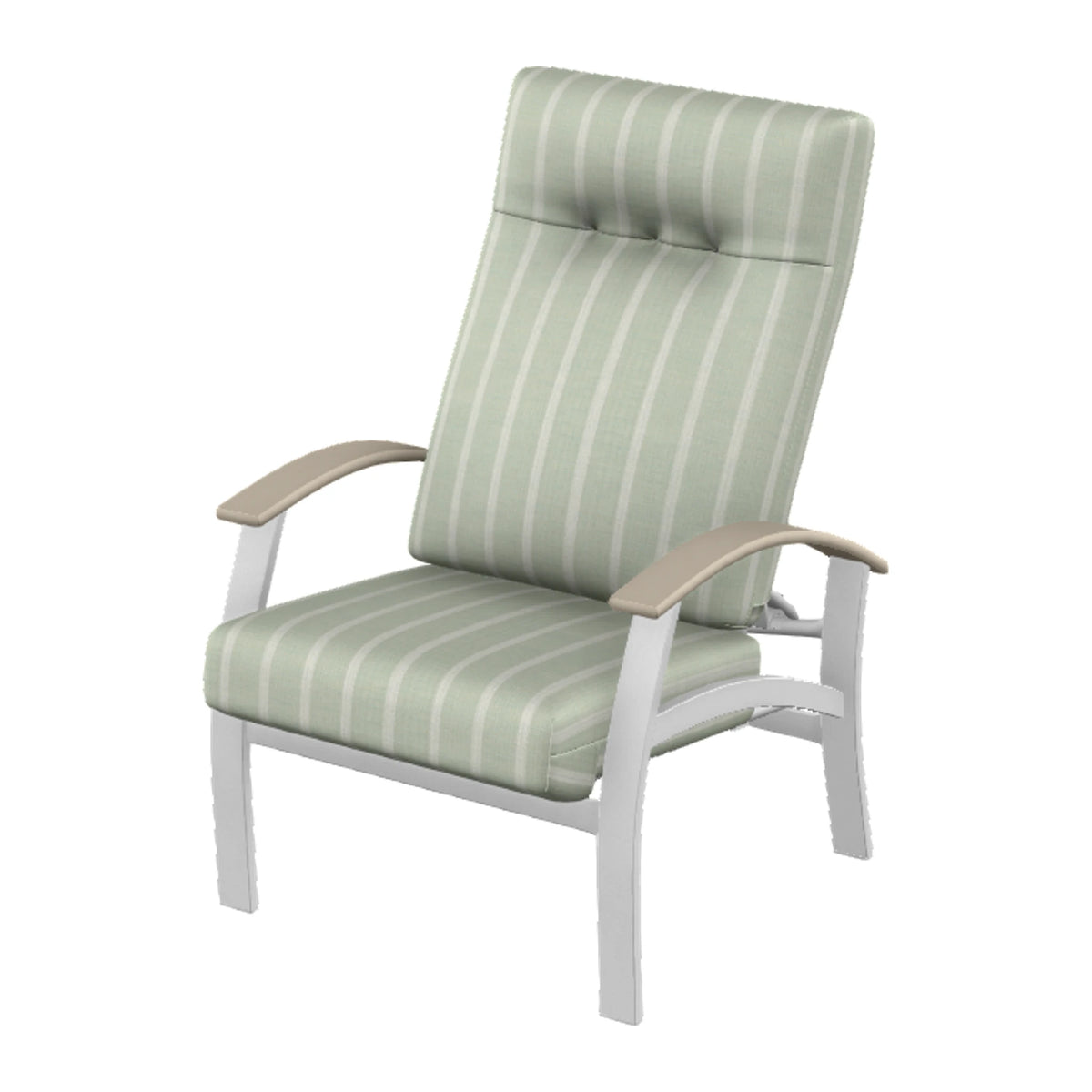 Belle Isle Cushion Supreme Height Adjustable Armchair — White Txt PC / Desert Accents