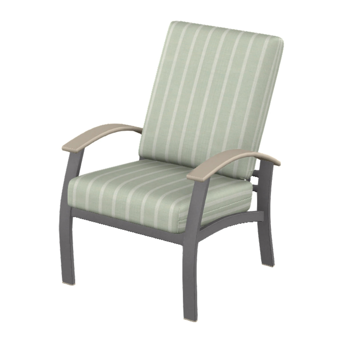 Belle Isle Cushion Armchair — Graphite Txt PC / Desert Accents