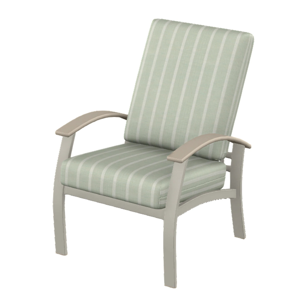 Belle Isle Cushion Armchair — Warm Grey PC / Desert Accents
