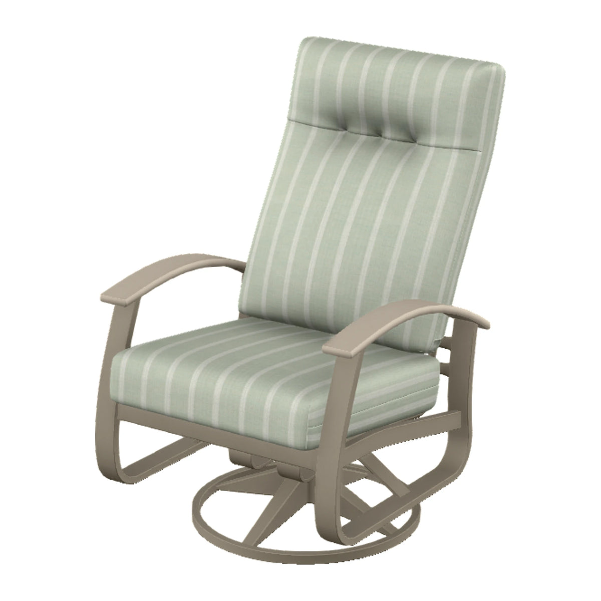 Belle Isle Cushion Supreme Height Swivel Rocker — Storm PC / Desert Accents