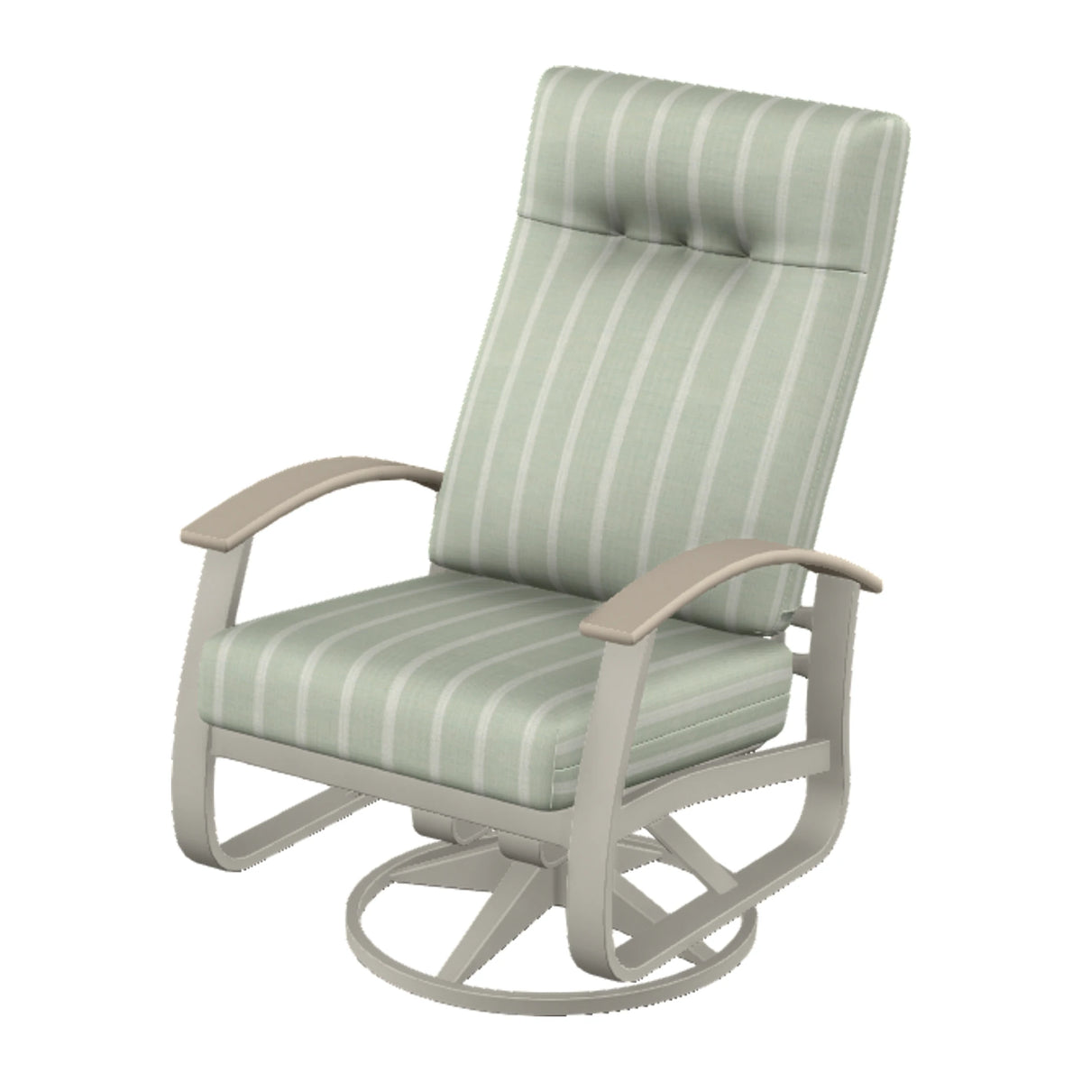 Belle Isle Cushion Supreme Height Swivel Rocker — Warm Grey PC / Desert Accents