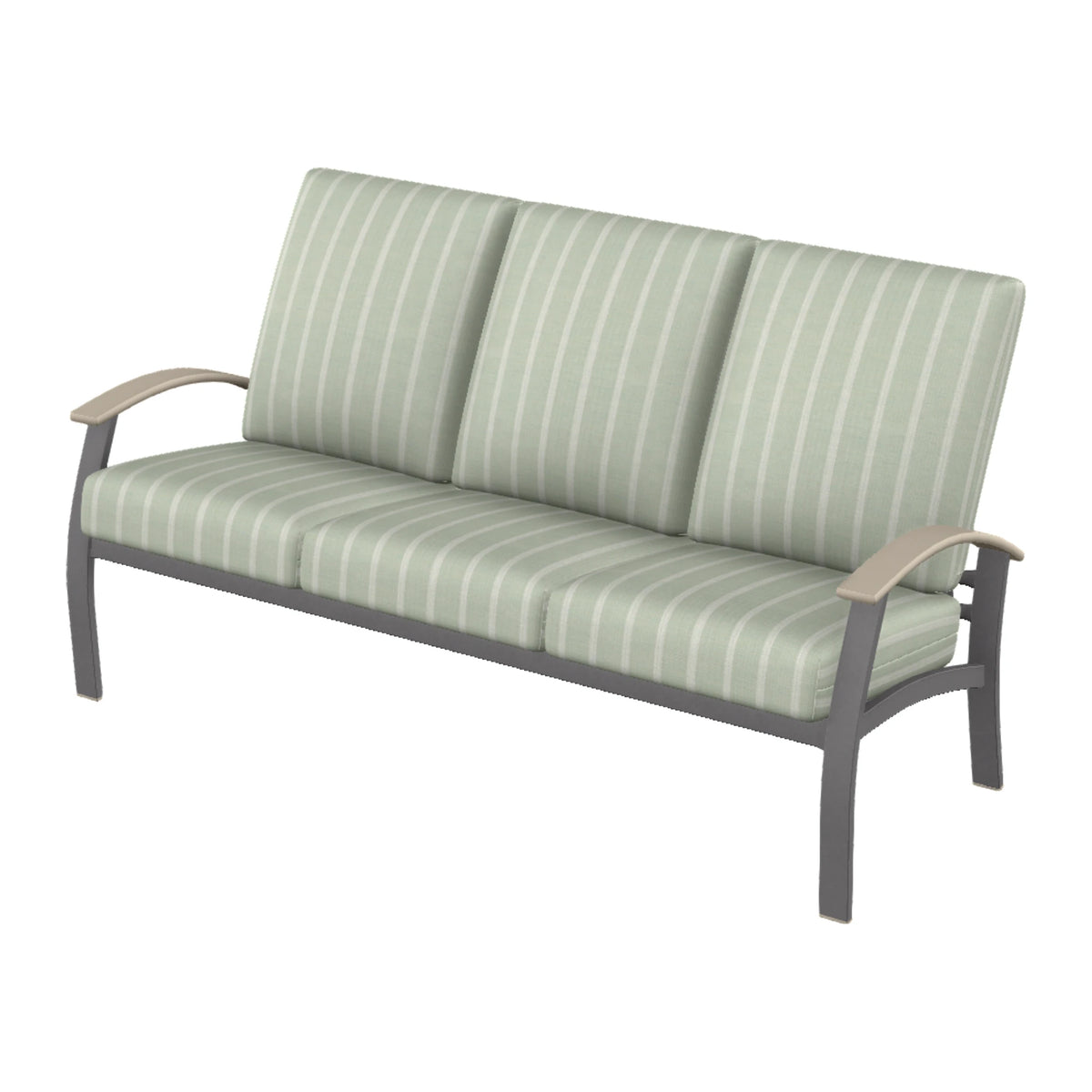 Belle Isle Cushion Sofa — Graphite Txt PC / Desert Accents