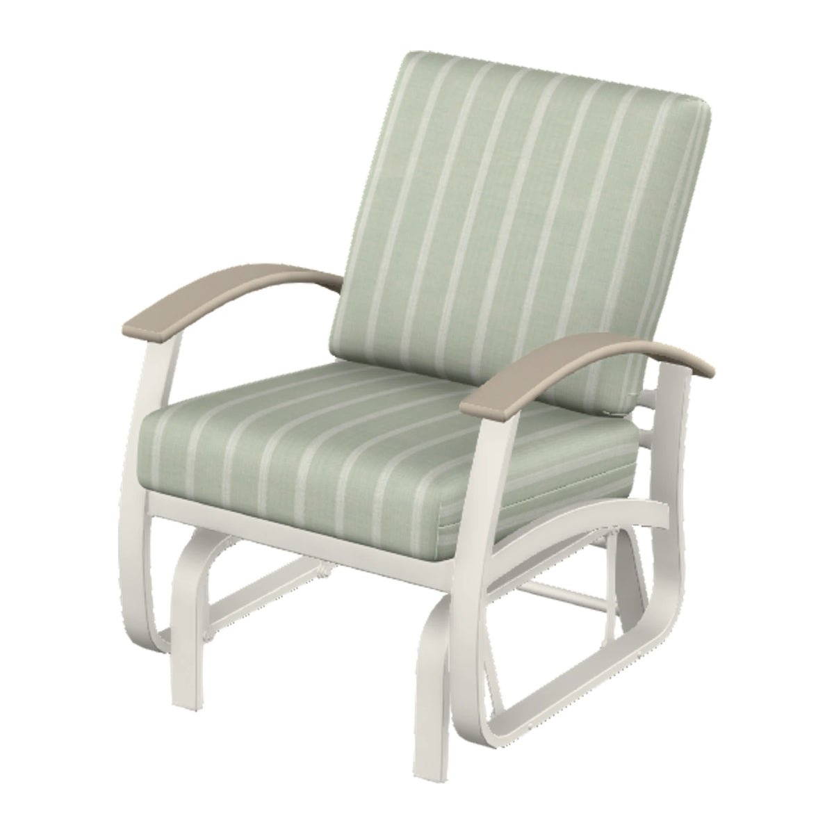 Belle Isle Cushion Single-Seat Glider — Snow PC / Desert Accents