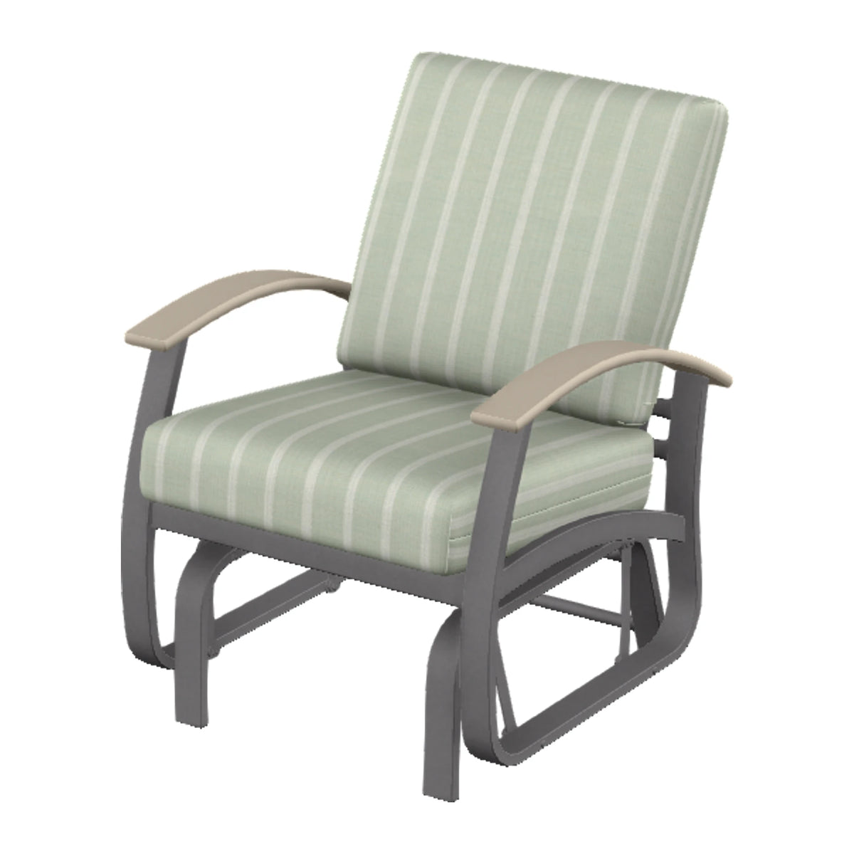 Belle Isle Cushion Single-Seat Glider — Graphite Txt PC / Desert Accents