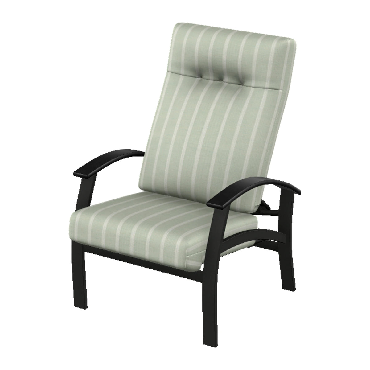 Belle Isle Cushion Supreme Height Adjustable Armchair — Black PC / Black Accents
