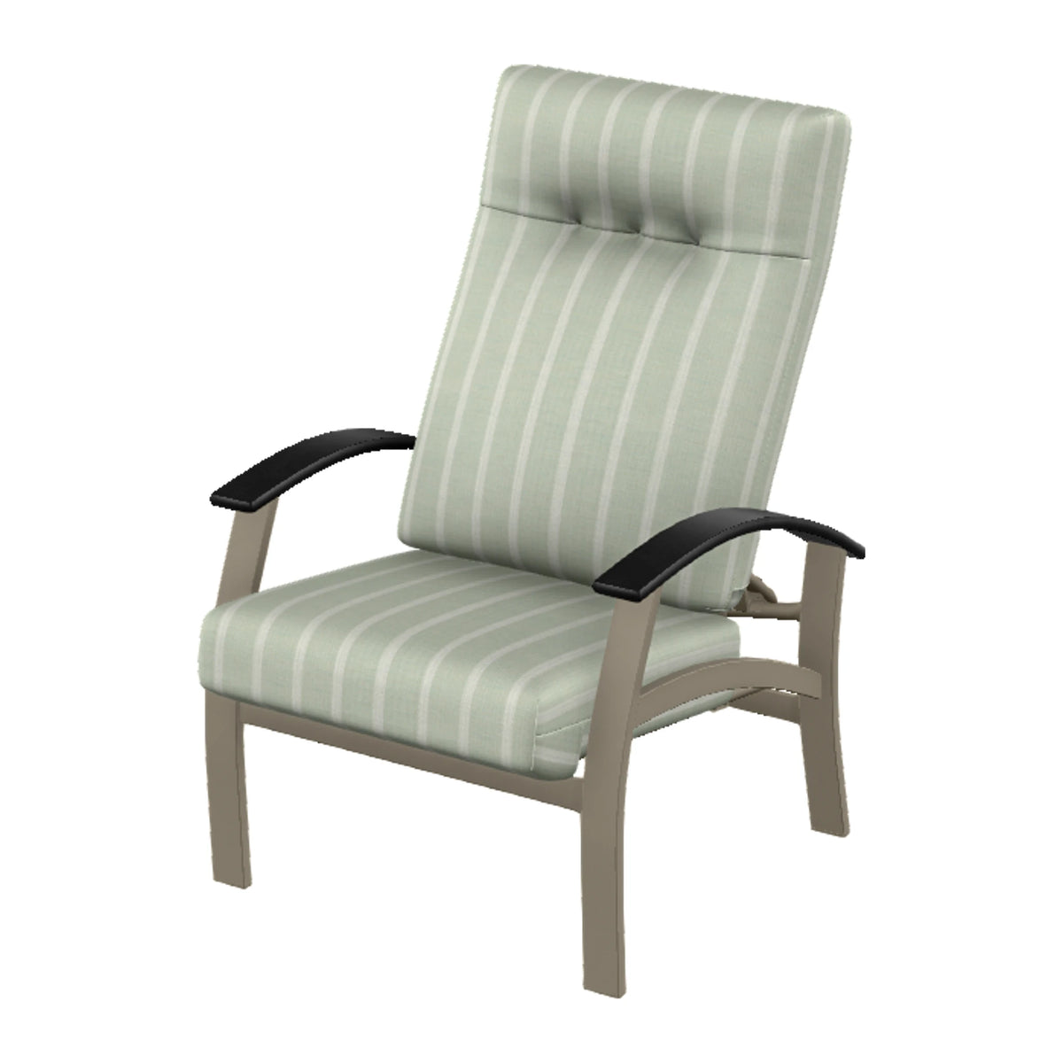 Belle Isle Cushion Supreme Height Adjustable Armchair — Storm PC / Black Accents