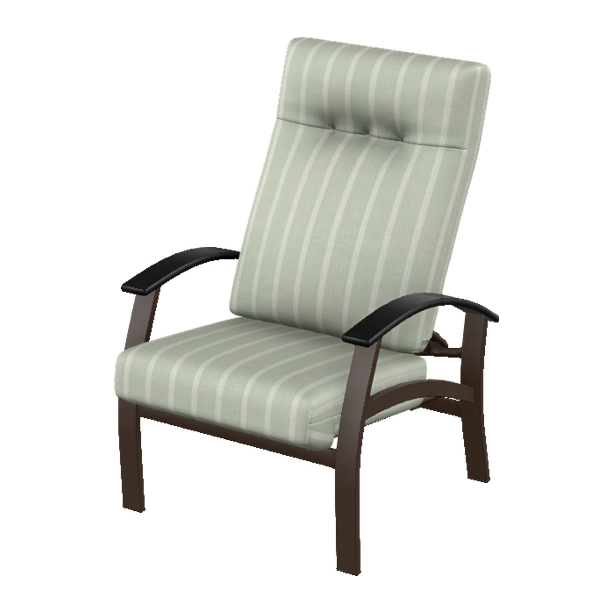 Belle Isle Cushion Supreme Height Adjustable Armchair — Kona PC / Black Accents