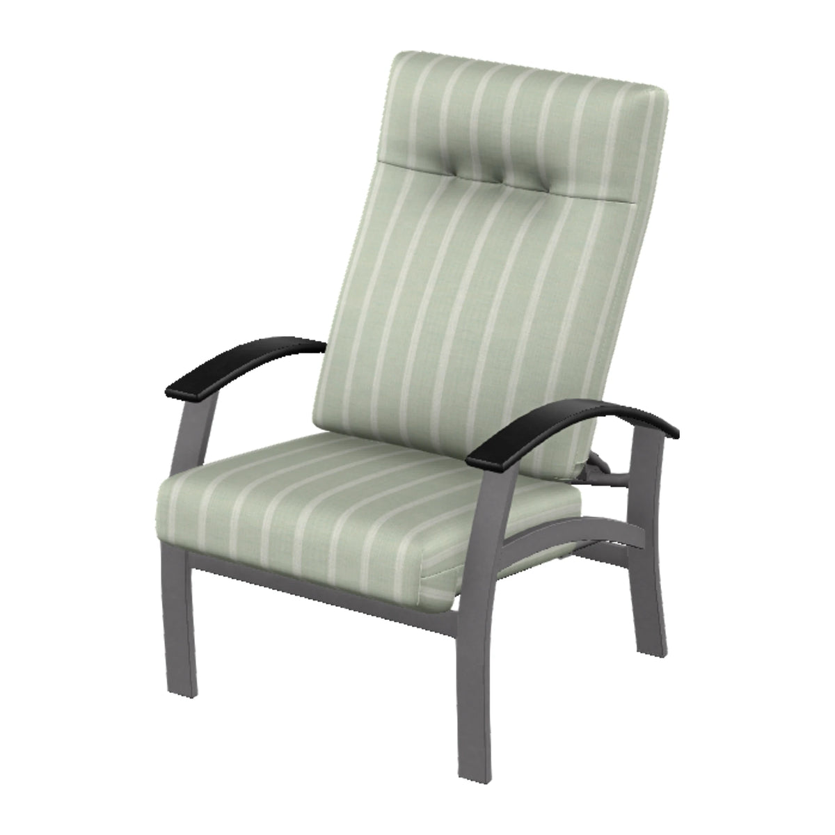 Belle Isle Cushion Supreme Height Adjustable Armchair — Graphite Txt PC / Black Accents