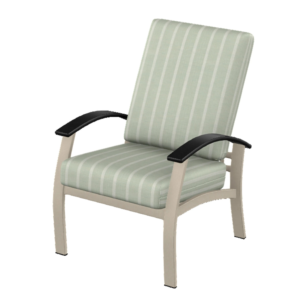 Belle Isle Cushion Armchair — Desert Sand PC / Black Accents