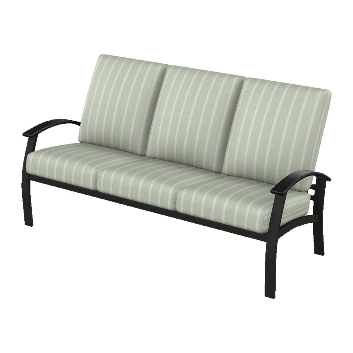 Belle Isle Cushion Sofa — Black PC / Black Accents