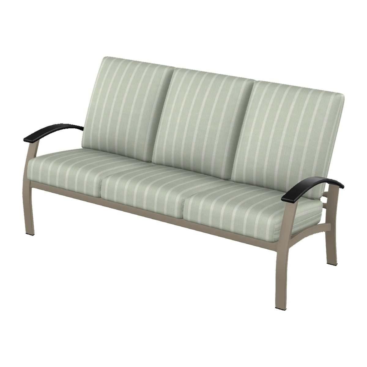 Belle Isle Cushion Sofa — Storm PC / Black Accents
