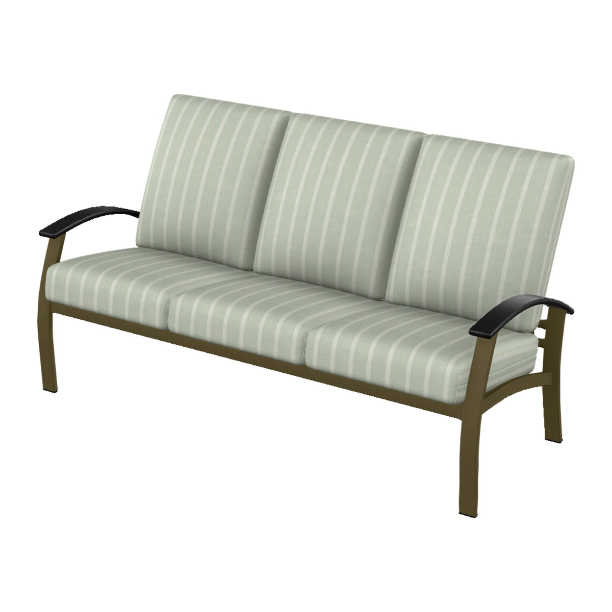 Belle Isle Cushion Sofa — Beachwood PC / Black Accents