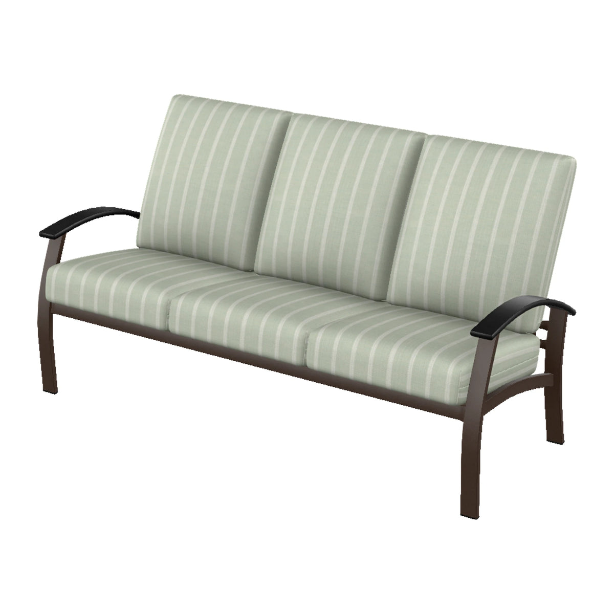 Belle Isle Cushion Sofa — Kona PC / Black Accents