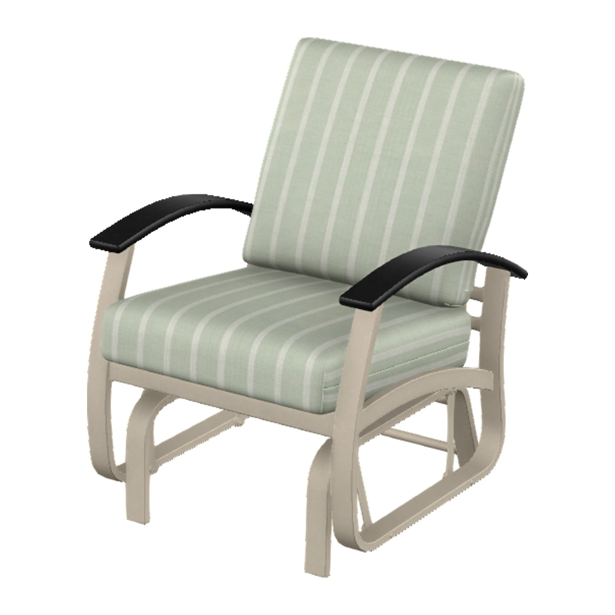 Belle Isle Cushion Single-Seat Glider — Desert Sand PC / Black Accents