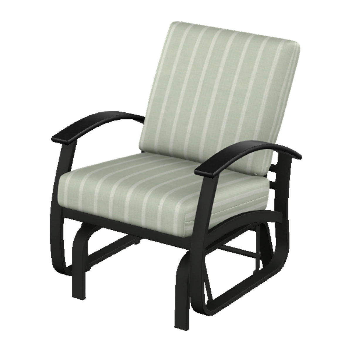 Belle Isle Cushion Single-Seat Glider — Black PC / Black Accents