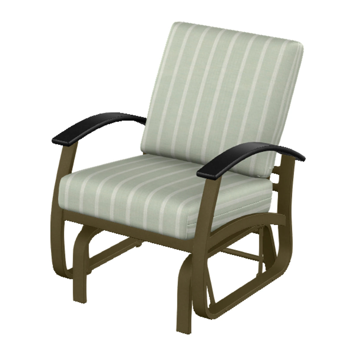 Belle Isle Cushion Single-Seat Glider — Beachwood PC / Black Accents