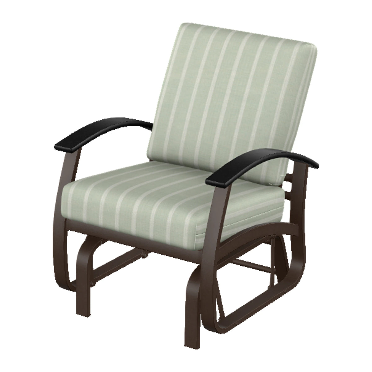 Belle Isle Cushion Single-Seat Glider — Kona PC / Black Accents