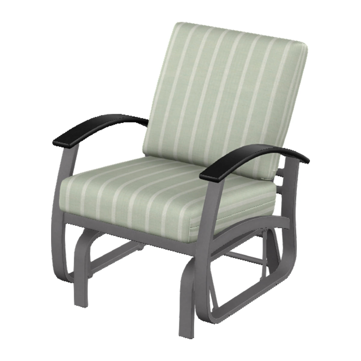 Belle Isle Cushion Single-Seat Glider — Graphite Txt PC / Black Accents