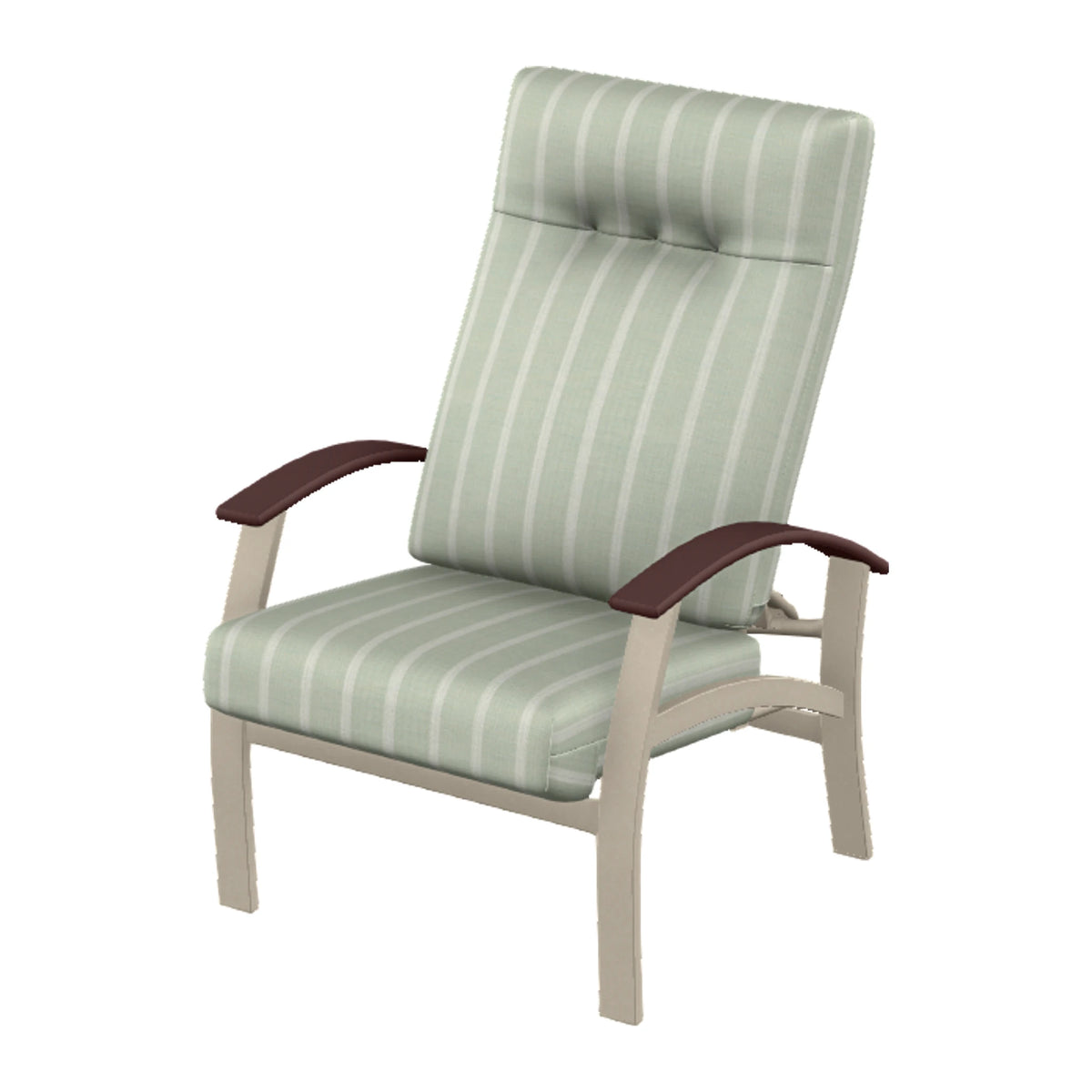 Belle Isle Cushion Supreme Height Adjustable Armchair — Desert Sand PC / Cranberry Accents