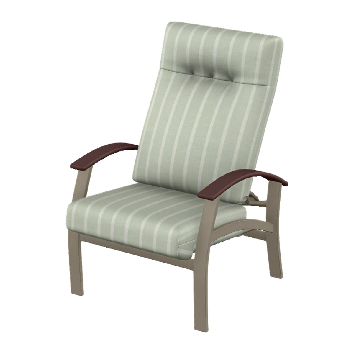 Belle Isle Cushion Supreme Height Adjustable Armchair — Storm PC / Cranberry Accents