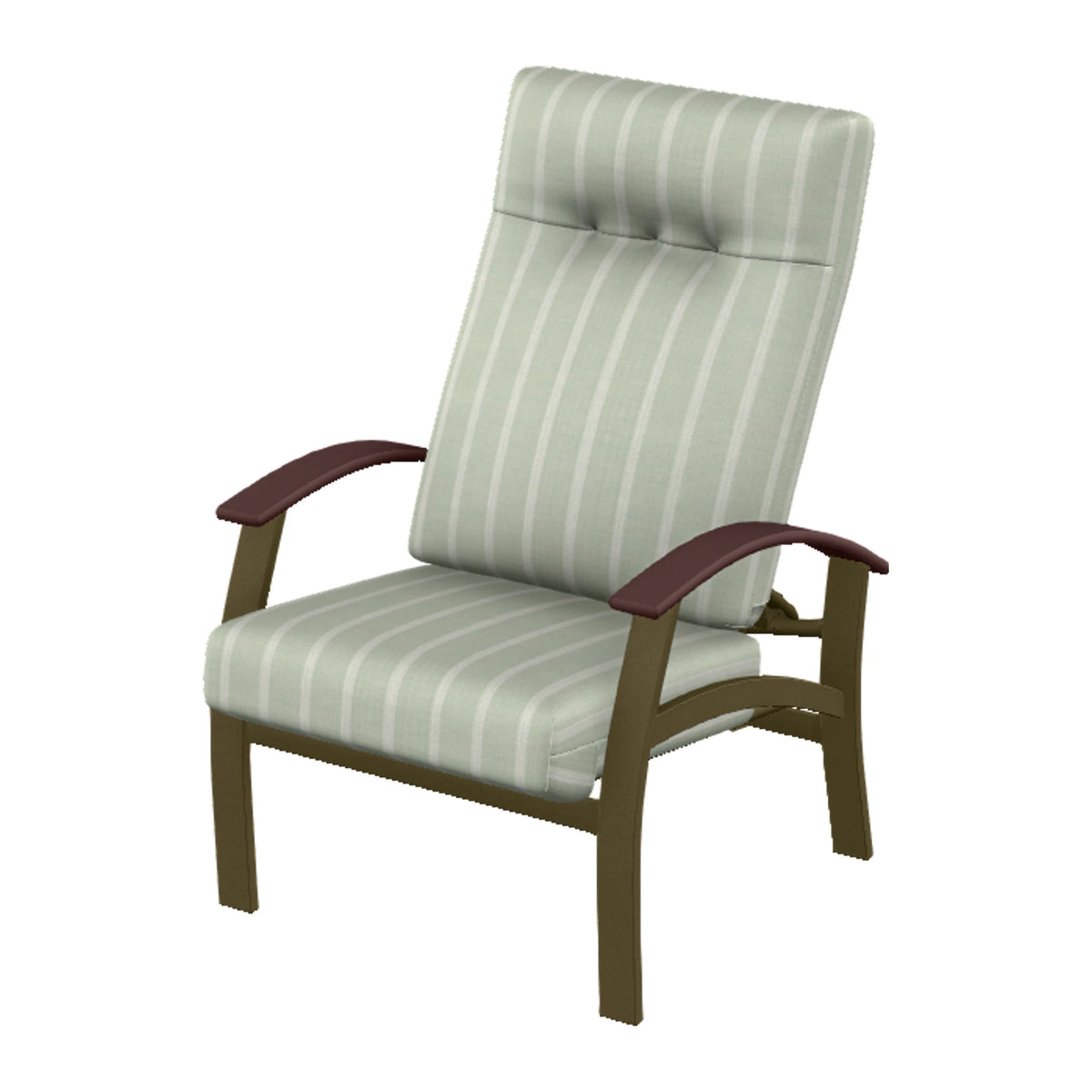Belle Isle Cushion Supreme Height Adjustable Armchair — Beachwood PC / Cranberry Accents
