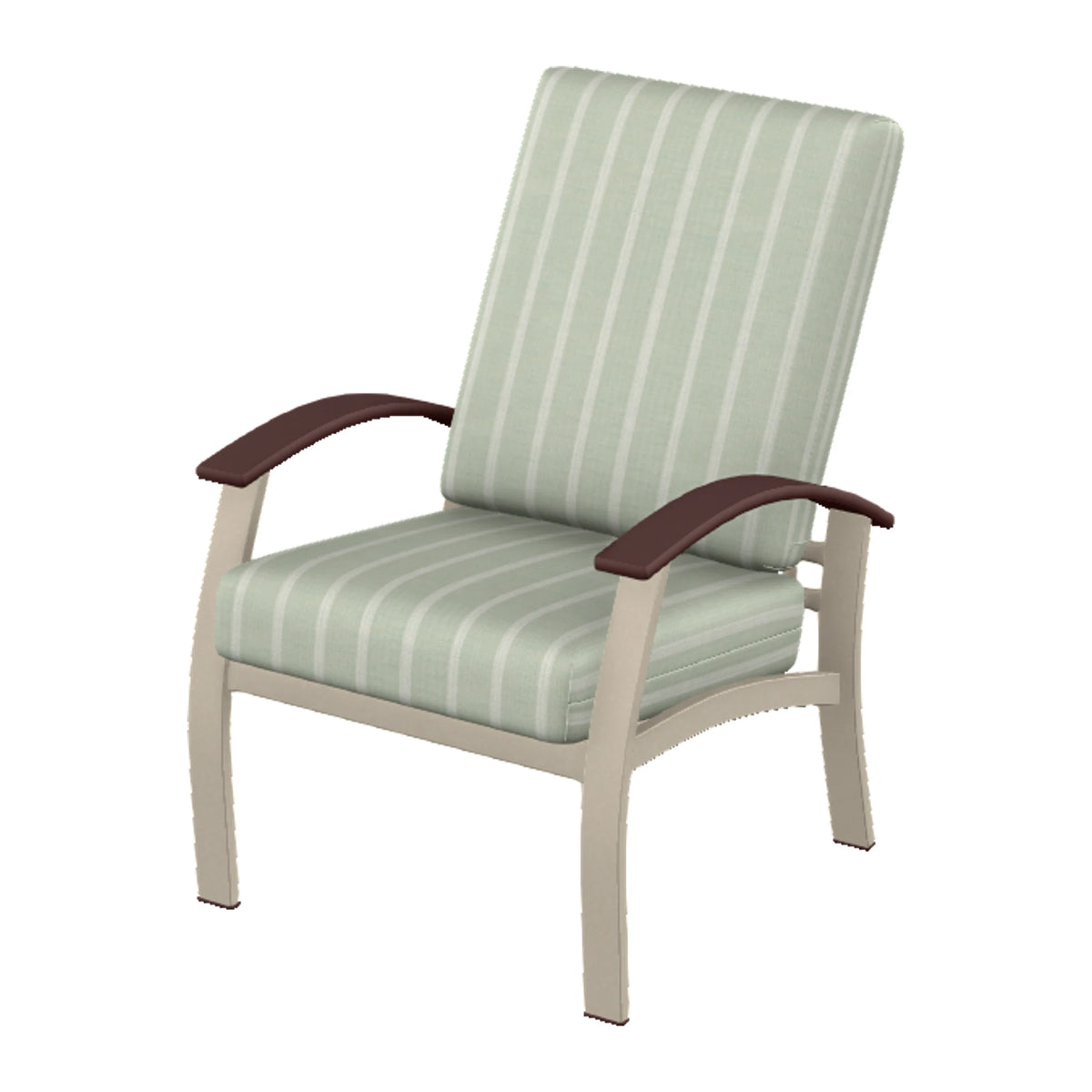 Belle Isle Cushion Armchair — Desert Sand PC / Cranberry Accents