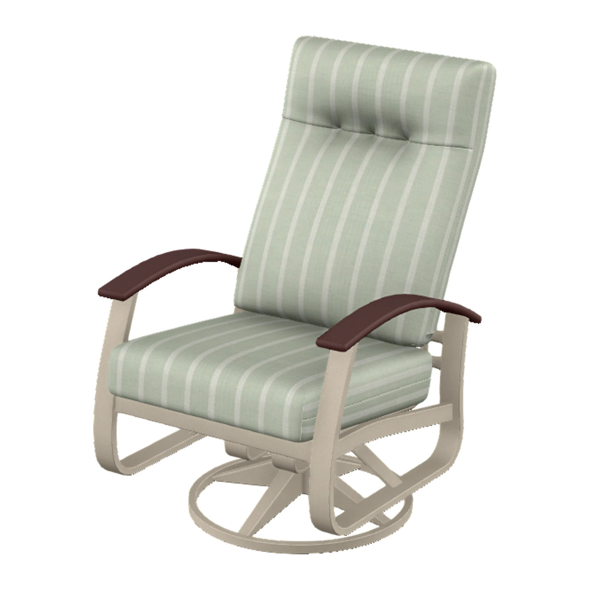 Belle Isle Cushion Supreme Height Swivel Rocker — Desert Sand PC / Cranberry Accents